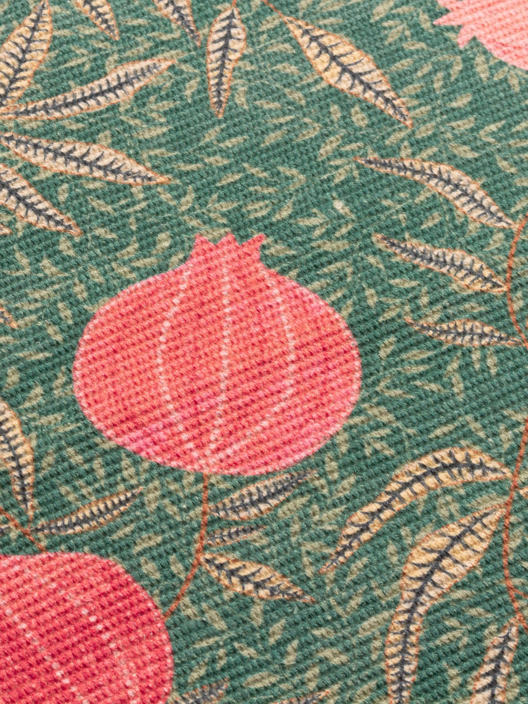 Paoletti Green Pomegranate Christmas table runner 180cm x 35cm, imported from the UK