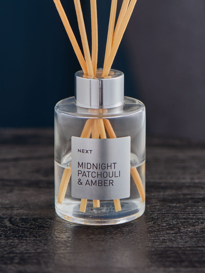 Astrid Silver Midnight Patchouli & Amber reed diffuser 50ml (British brand)
