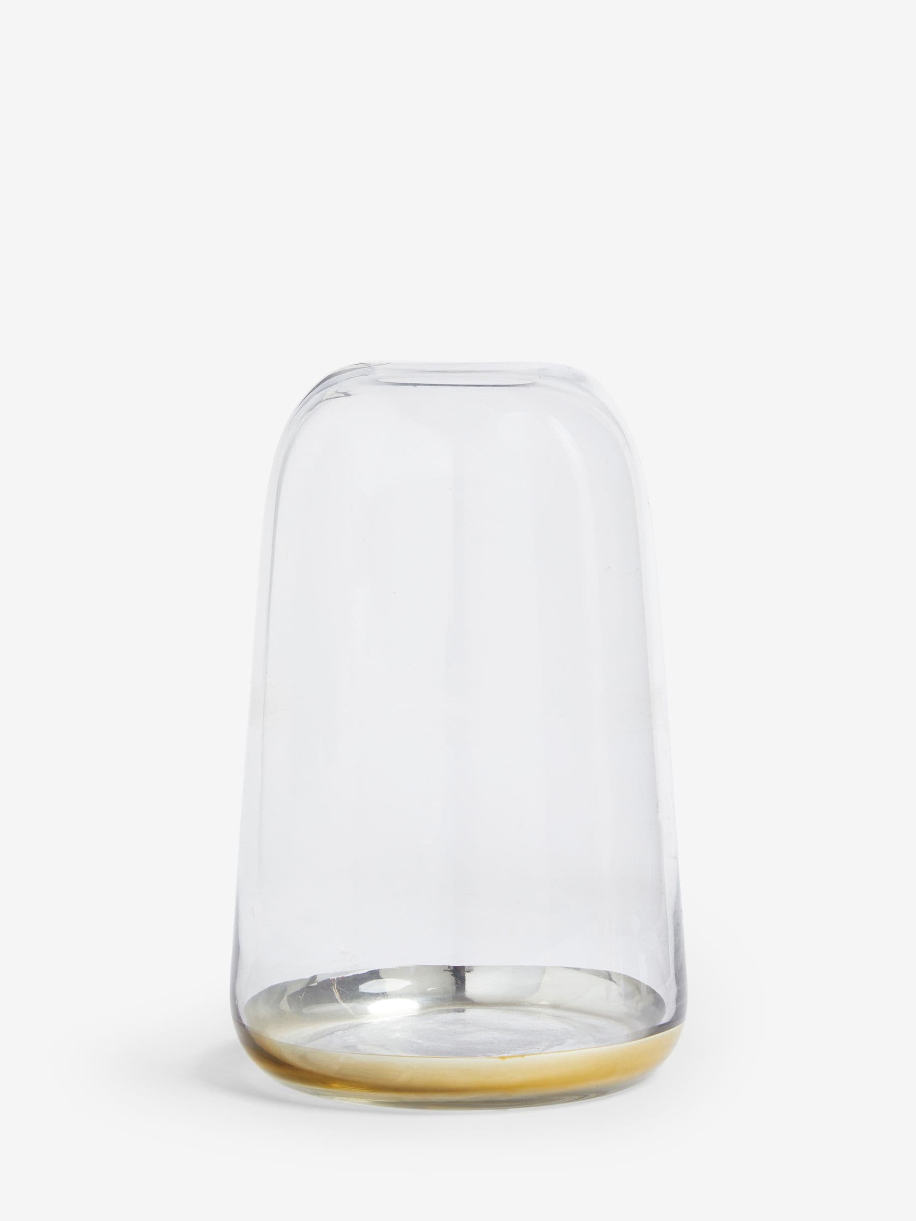 Lipsy Clear Gold Trim Glass Vase