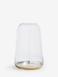 Lipsy Clear Gold Trim Glass Vase