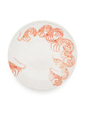 BlissHome Pink Creatures large serving dish with prawns design 36cm diameter - British product