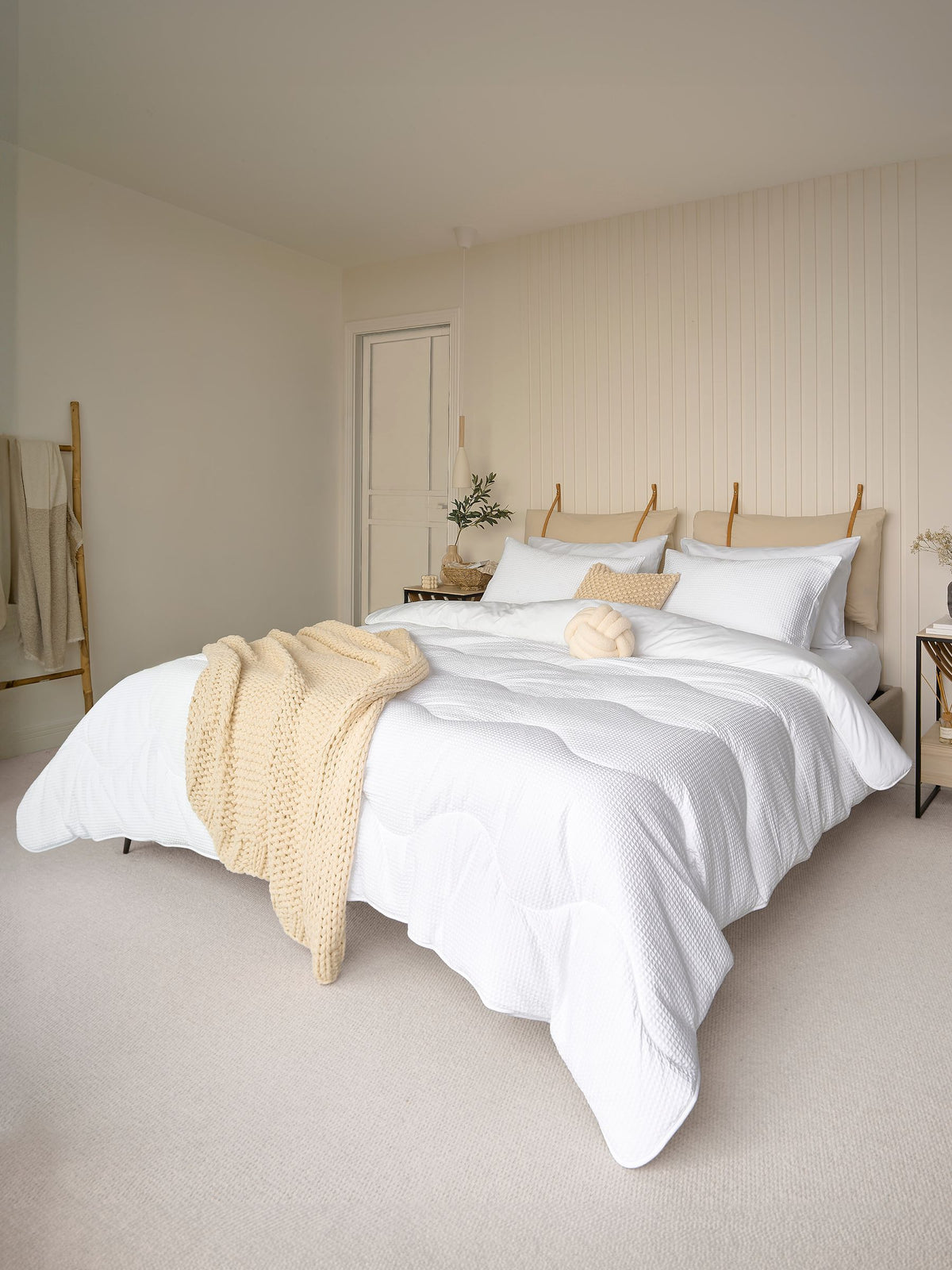 Night Lark Waffle 4.5 Tog Coverless Duvet, imported from the UK