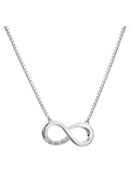 Sterling Silver Infinity Pendant Necklace with Adjustable Chain