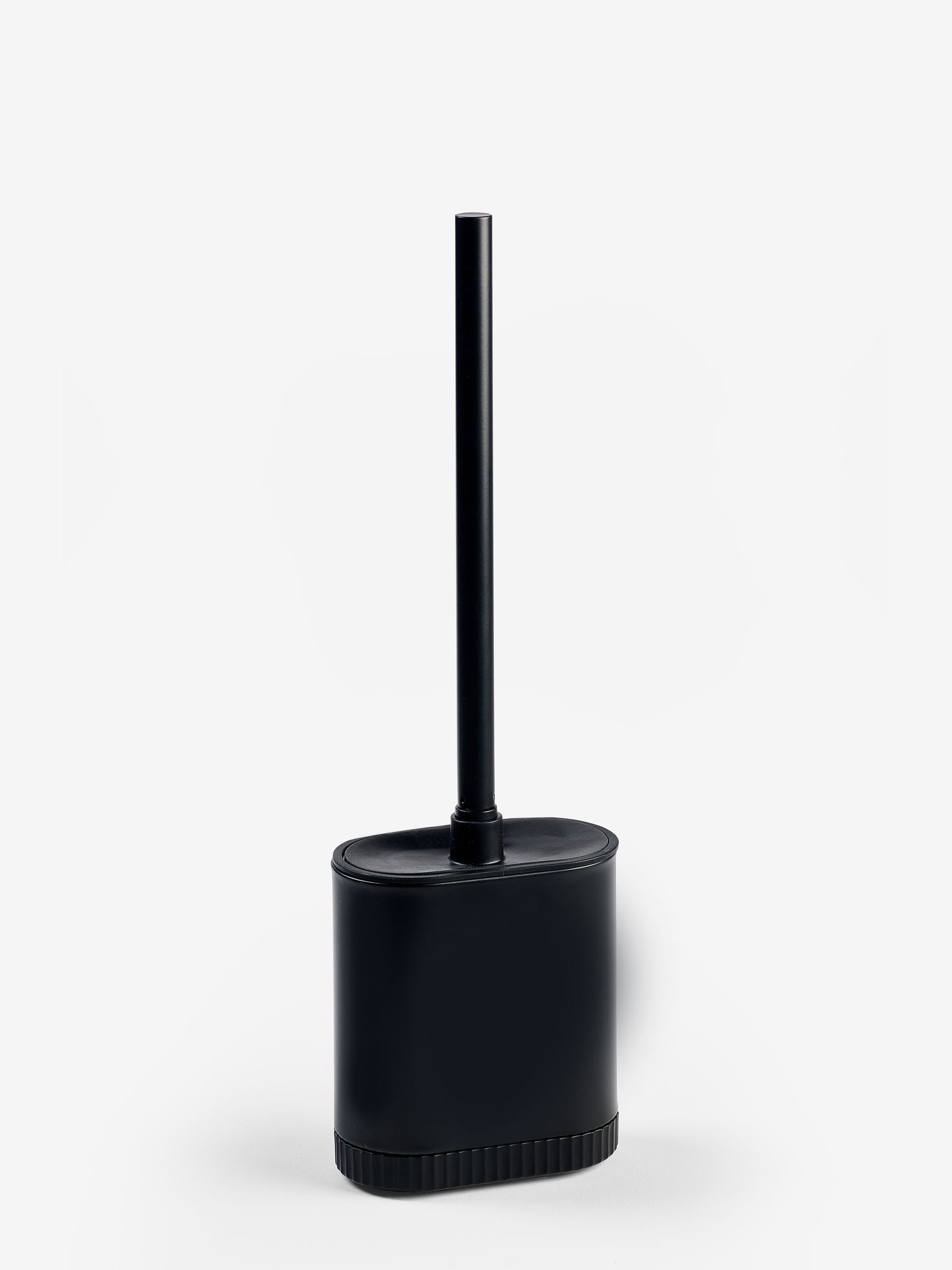 Black slimline silicone toilet brush - British product