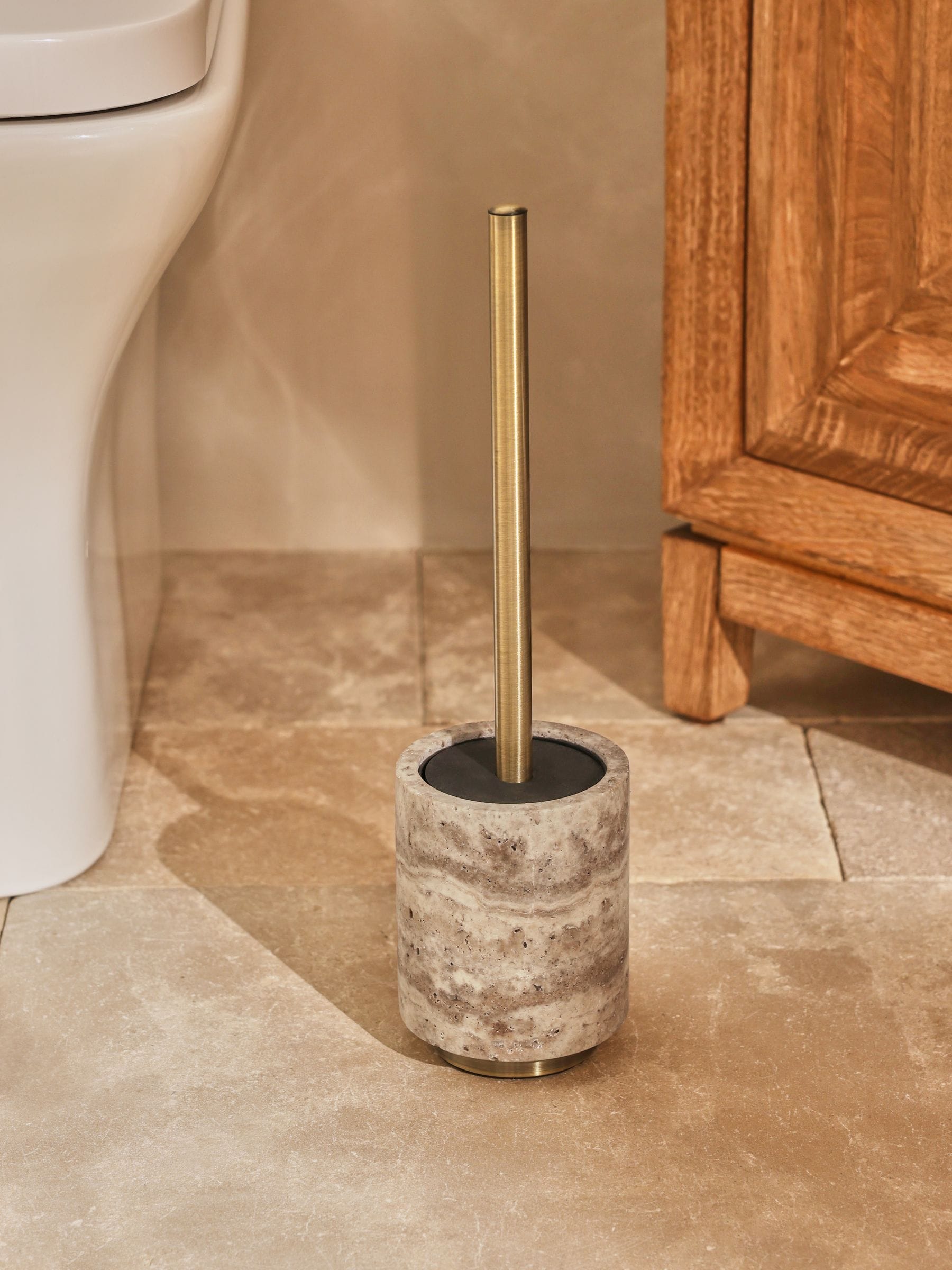 N. Premium marble toilet brush, imported from the UK