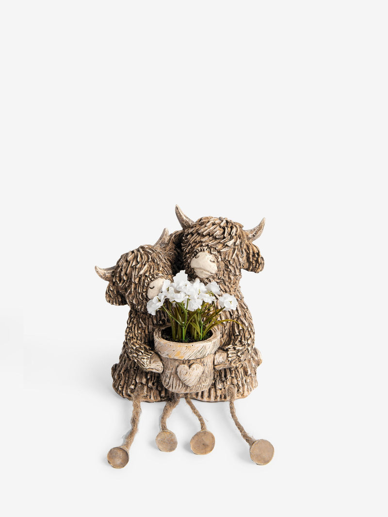 Hamish Couple Artificial Flowers decoration 22.5cm high, imported from the UK