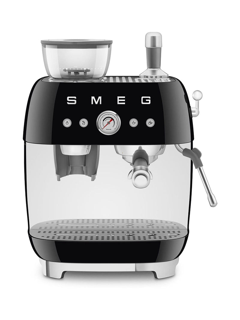 Smeg black espresso coffee machine (British brand)