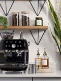Smeg black espresso coffee machine (British brand)