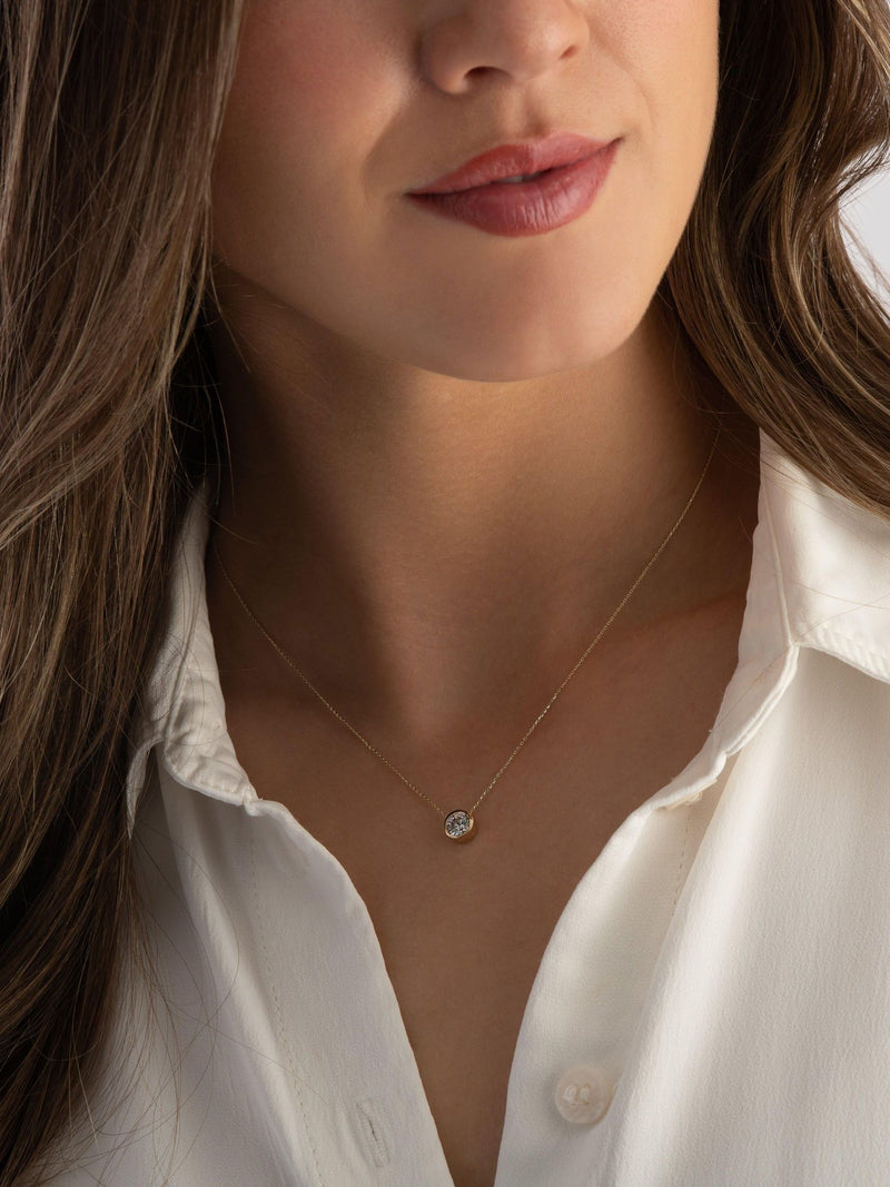 Beaverbrooks Gold 9ct Yellow Gold Cubic Zirconia Necklace 45cm - British product