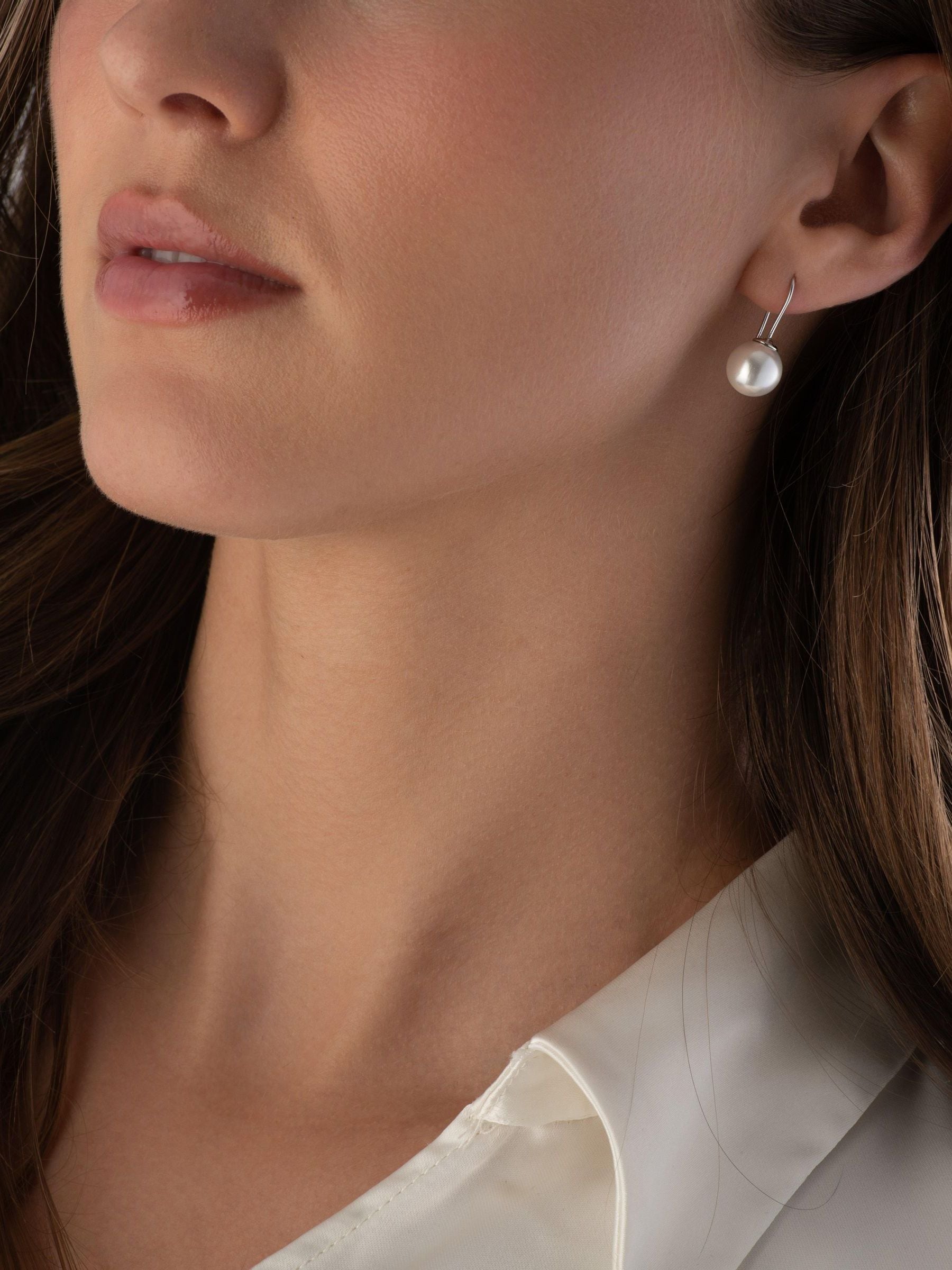 Beaverbrooks Silver Sterling Silver Pearl Drop Earrings