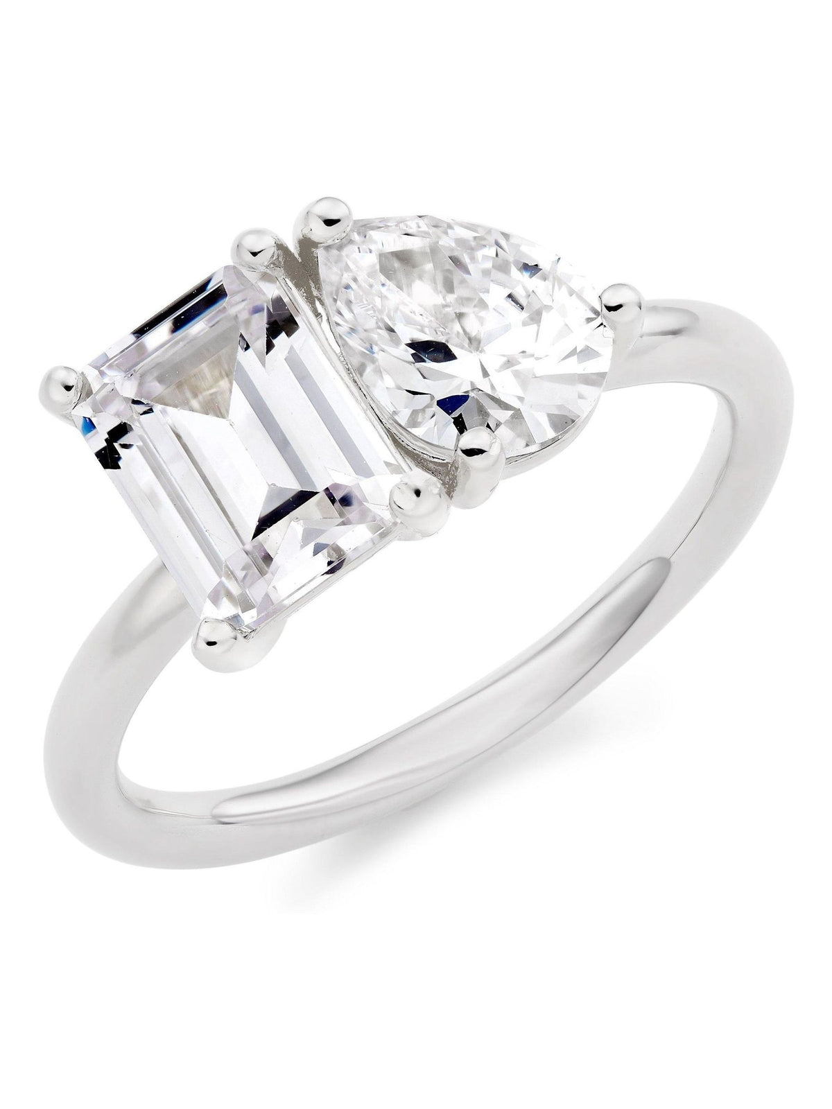 Beaverbrooks Sterling Silver Cubic Zirconia Ring