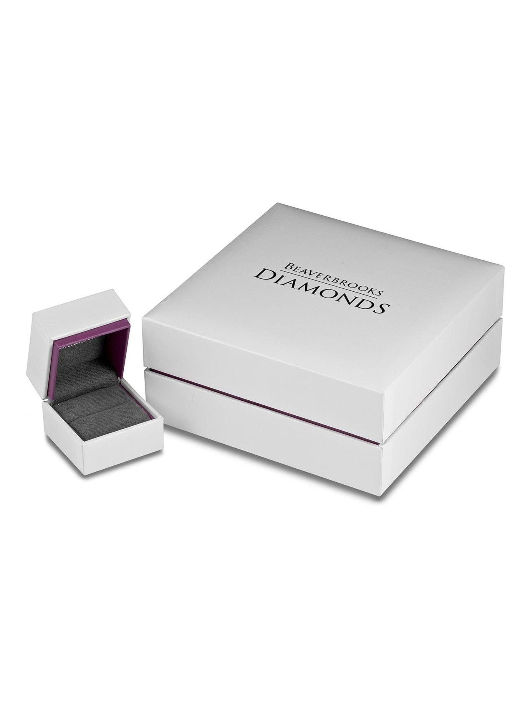 Beaverbrooks black platinum zirconium diamond men's wedding ring 6mm - British product