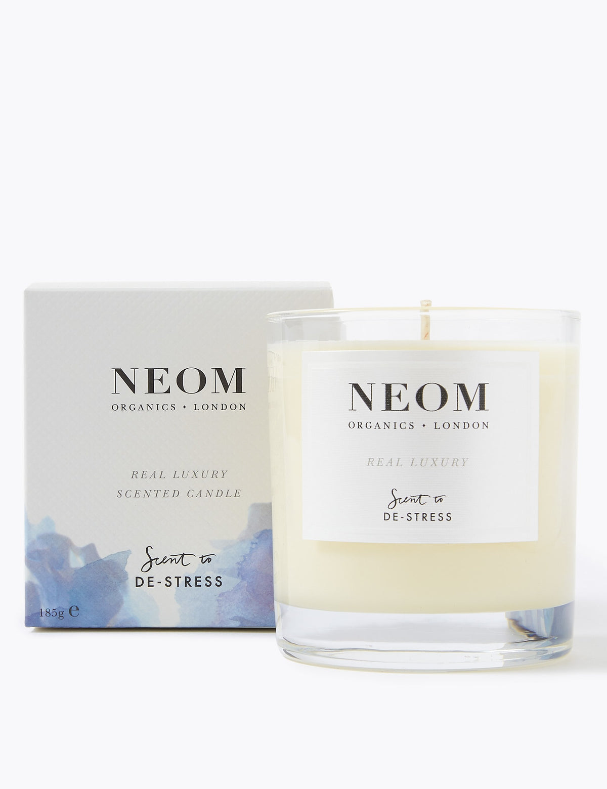 NEOM Real Luxury 1 wick candle 185g, imported from the UK