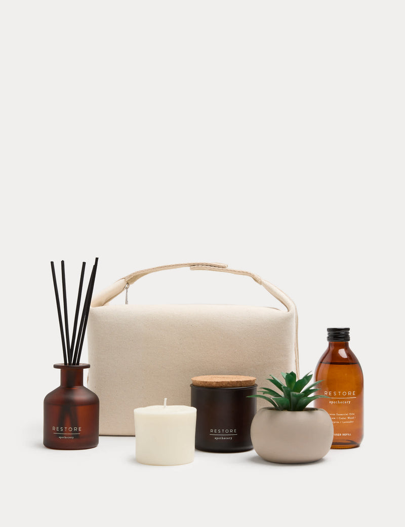 Apothecary Restore Gift Set home fragrance collection, imported from the UK