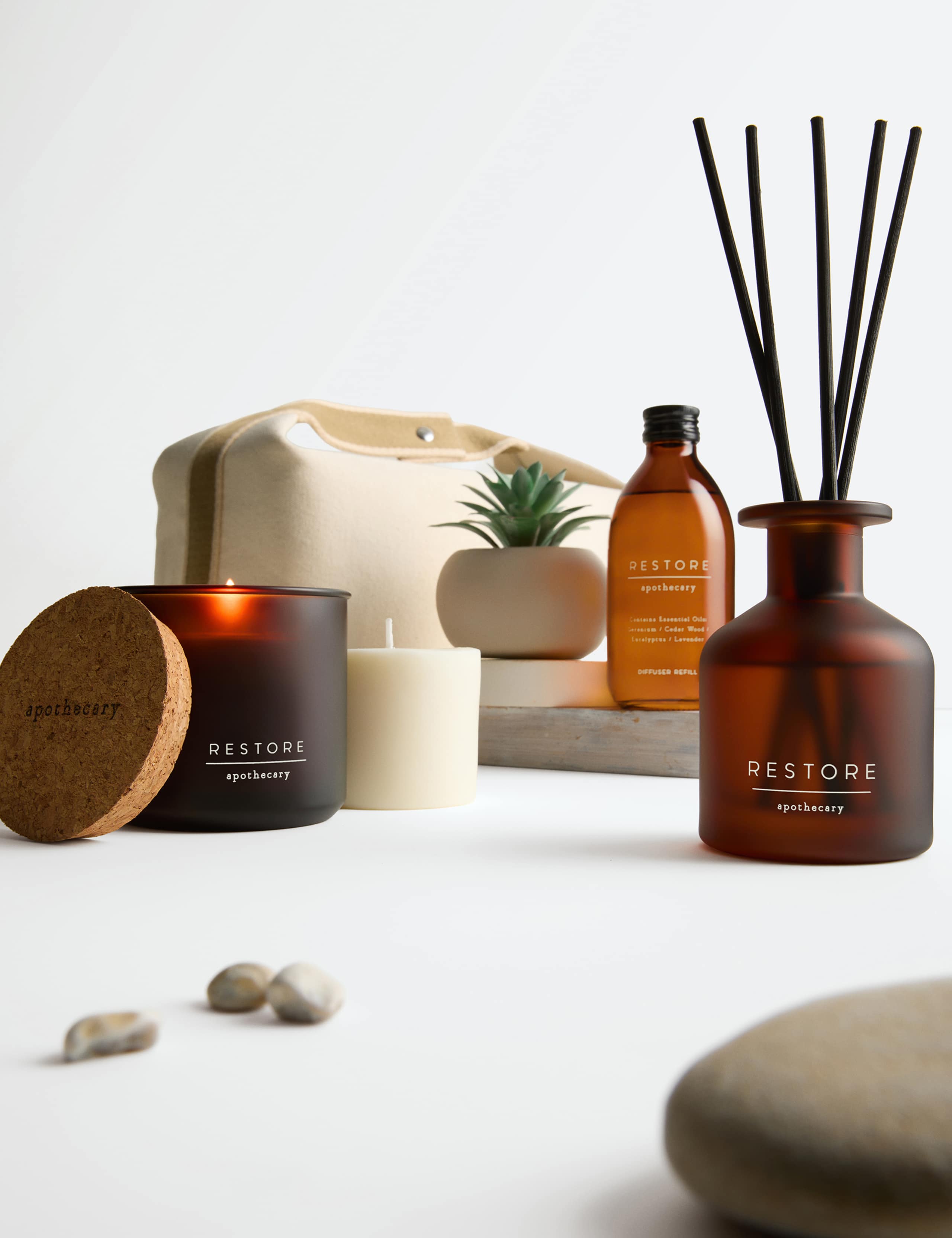 Apothecary Restore Gift Set home fragrance collection, imported from the UK