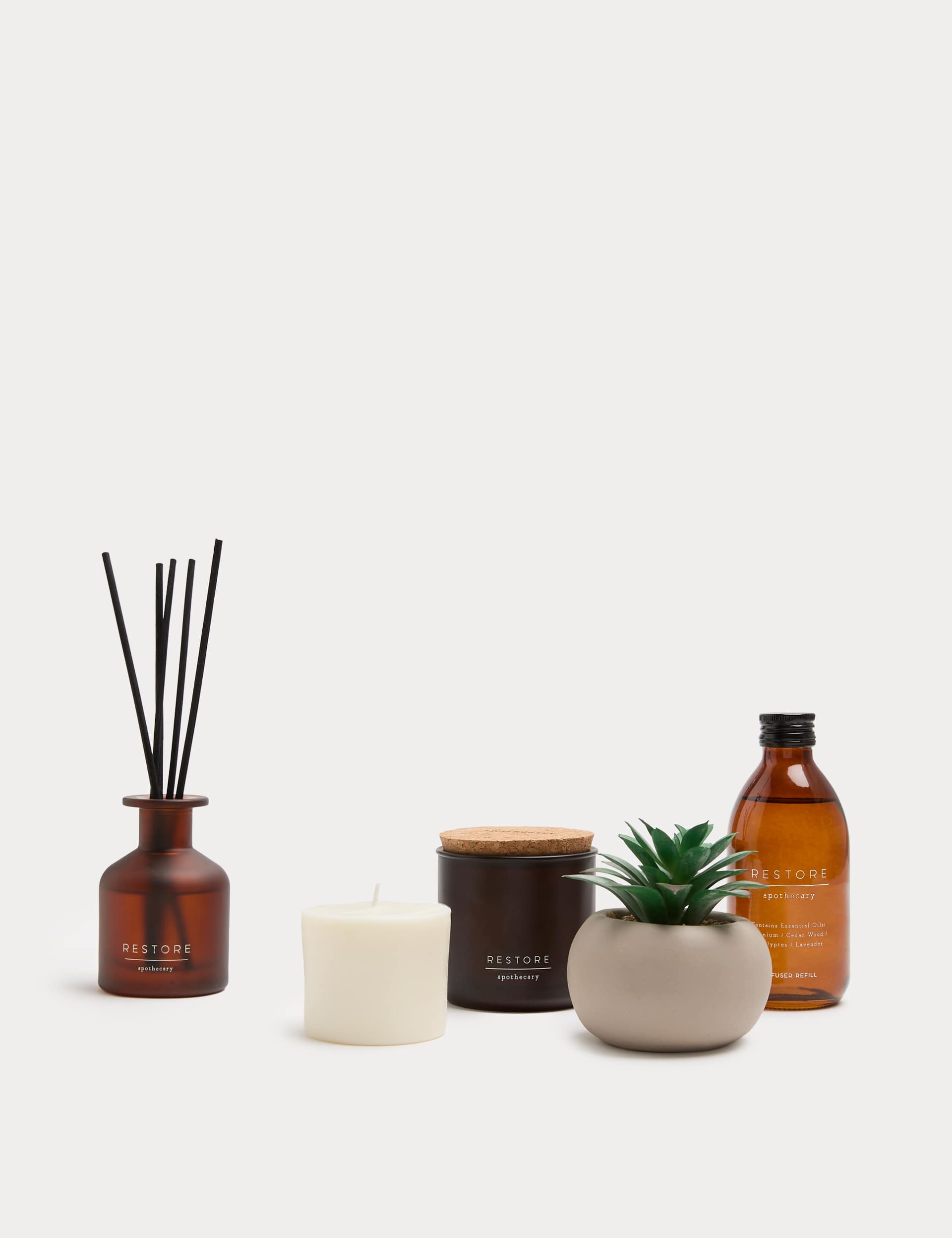 Apothecary Restore Gift Set home fragrance collection, imported from the UK