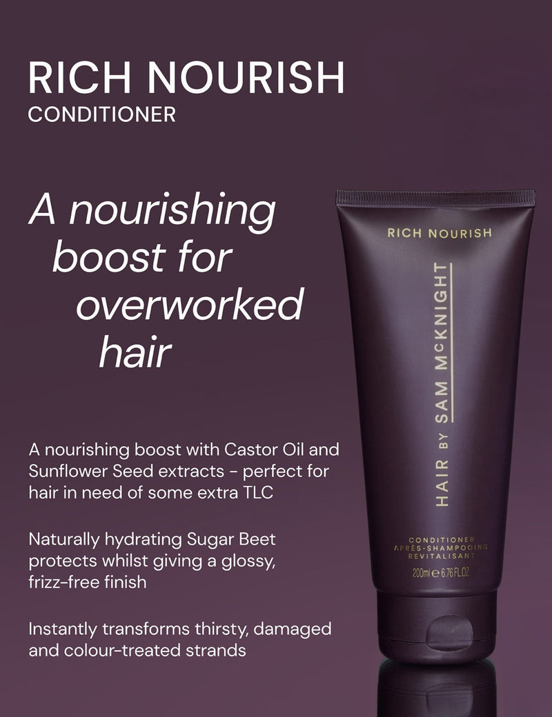 Hair by Sam McKnight Rich Nourishing Conditioner Mini 75ml, imported from the UK