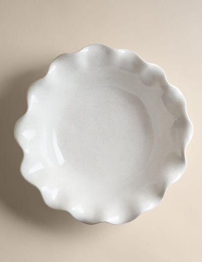 Ruffle Stoneware Serving Bowl
