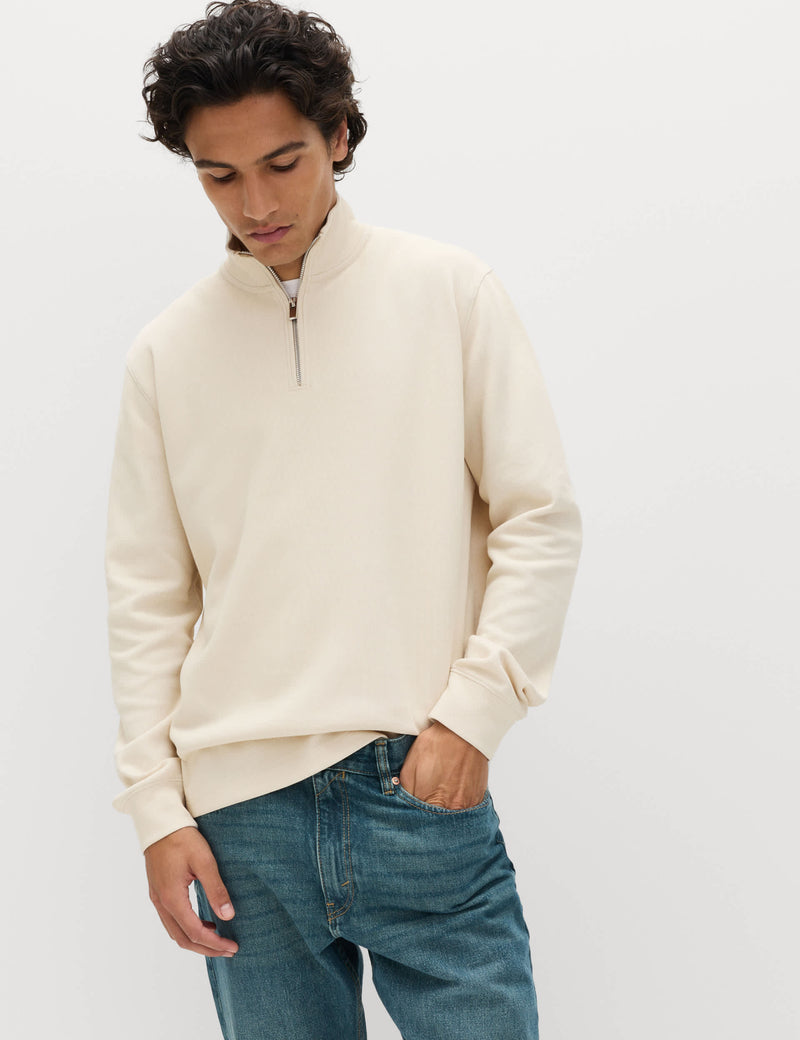 M&S Collection cotton rich half zip sweatshirt - British product