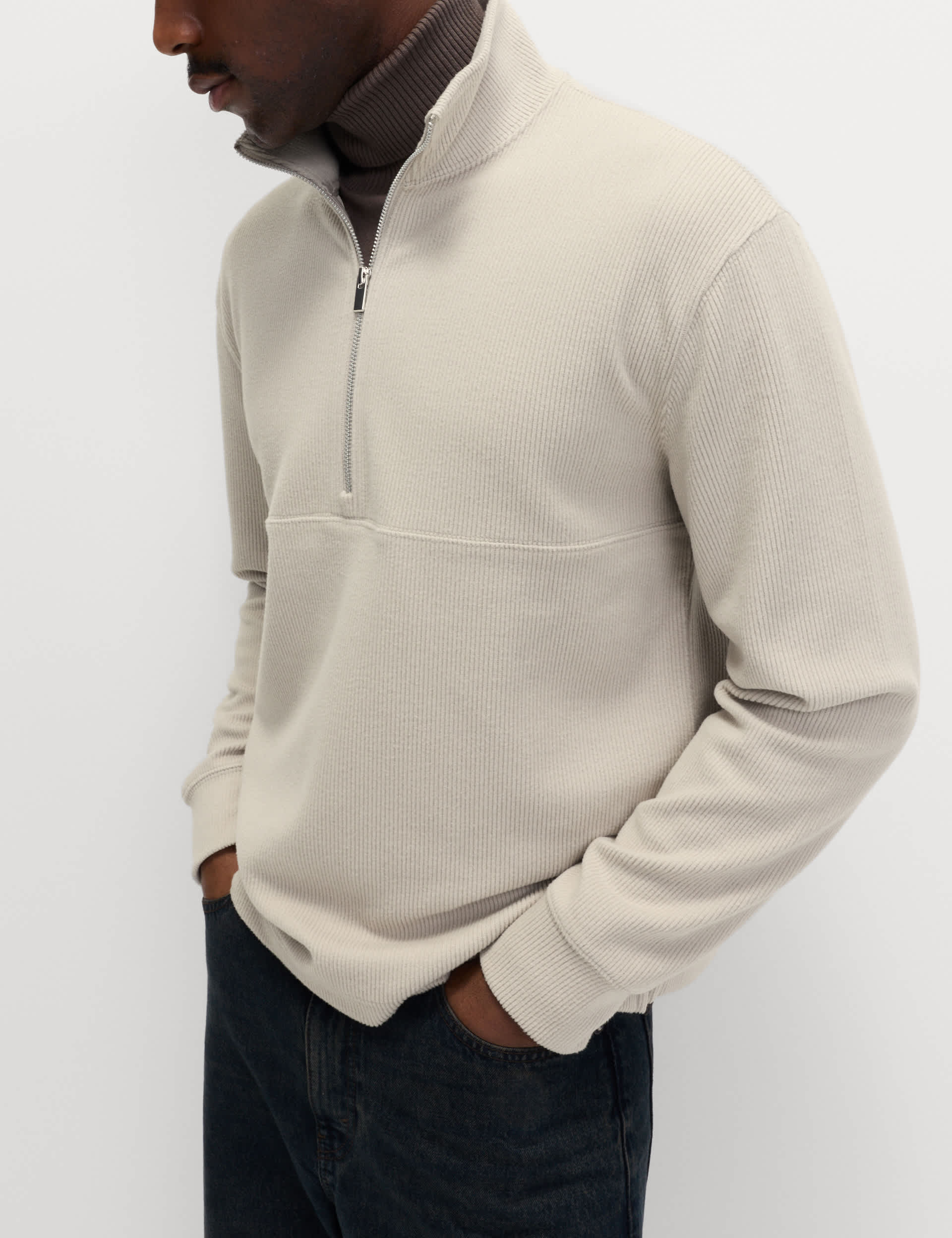 M&S cotton rich half zip sweatshirt - British product