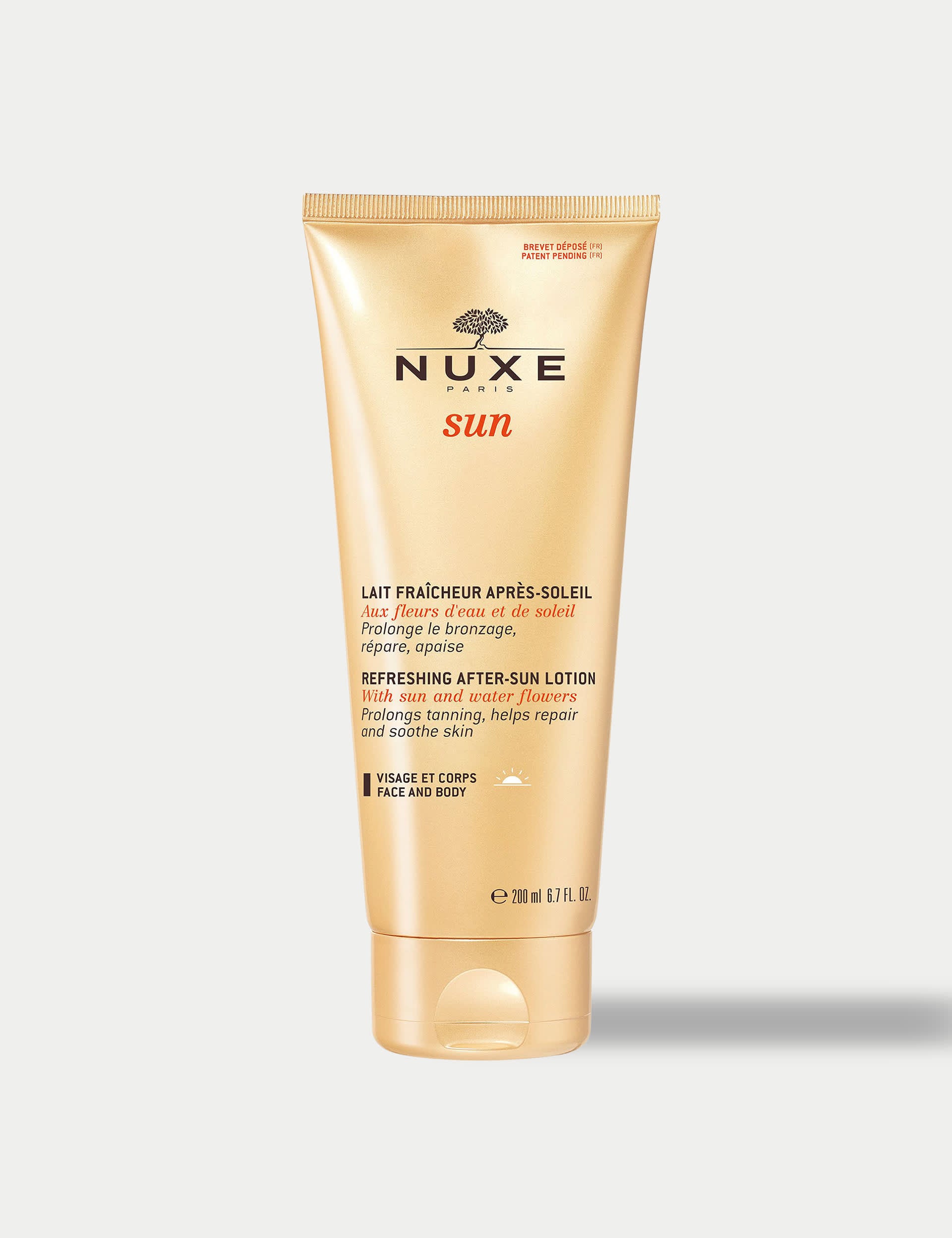 NUXE refreshing after-sun lotion for face and body 200ml, imported from the UK
