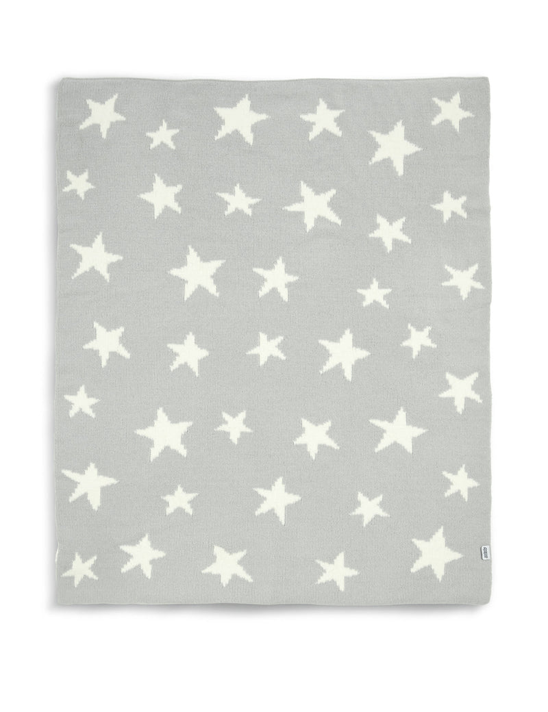 Mamas & Papas grey chenille star print shawl, UK version