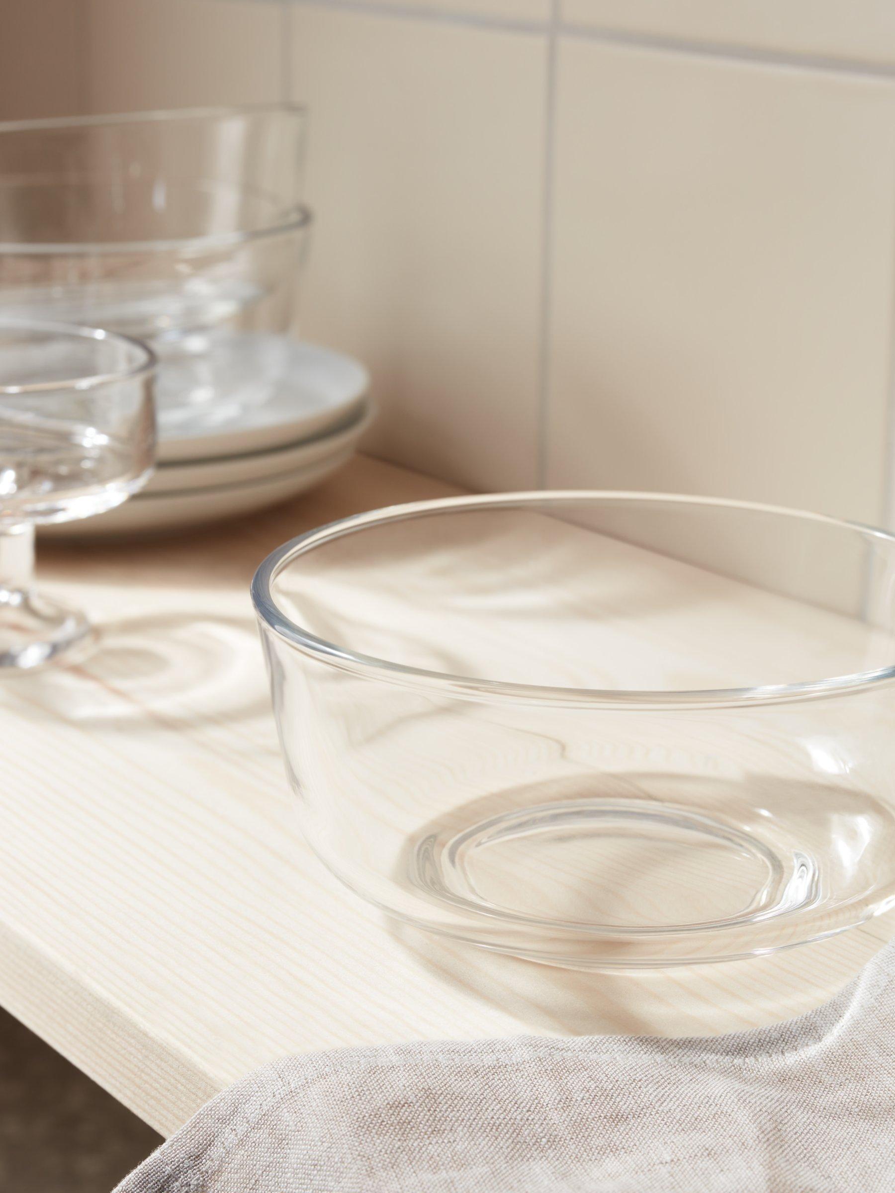 John Lewis Glass Dessert Bowls Clear 14.5cm, imported from the UK