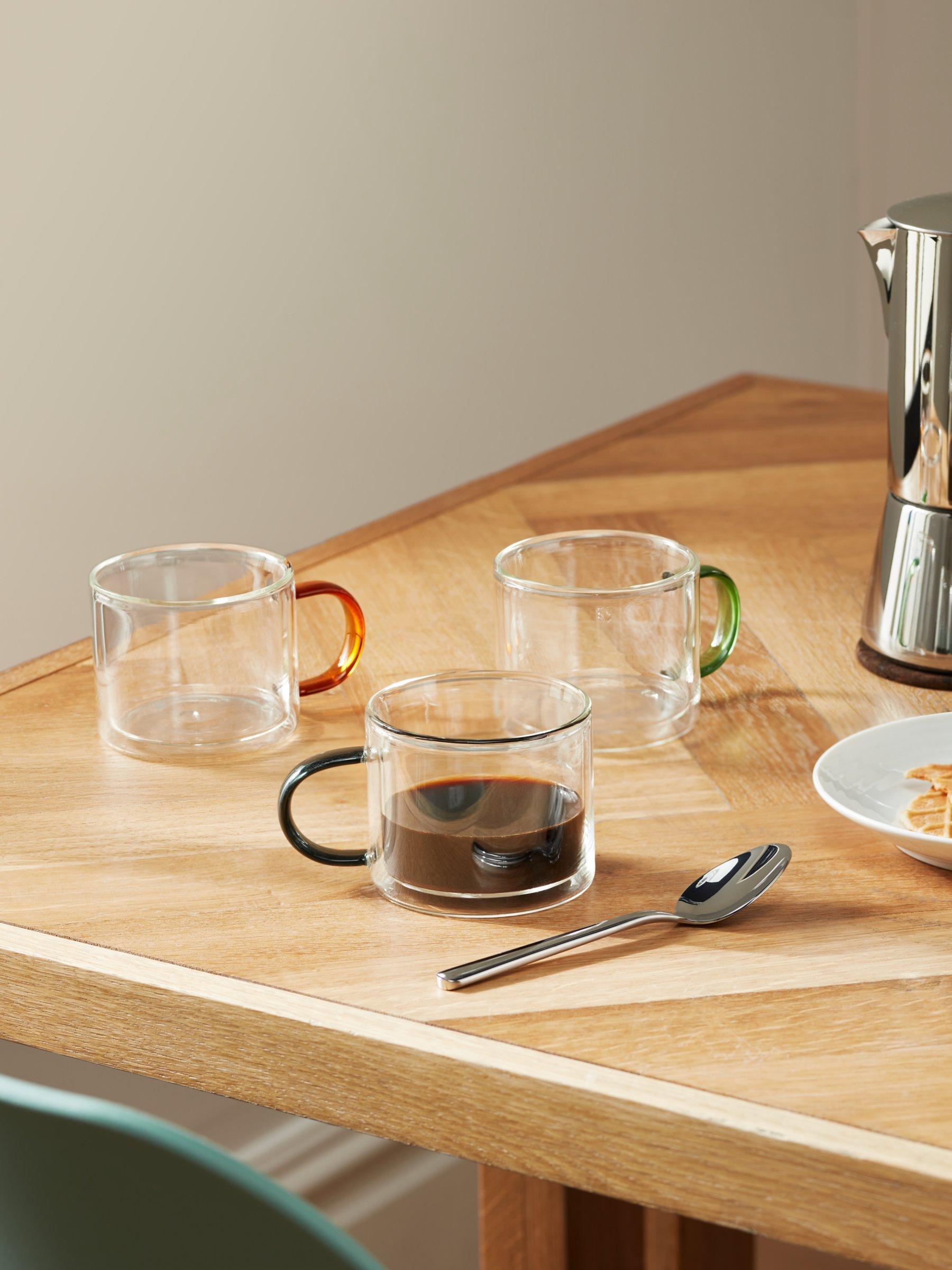 John Lewis orange glass coffee mug 280ml, UK version