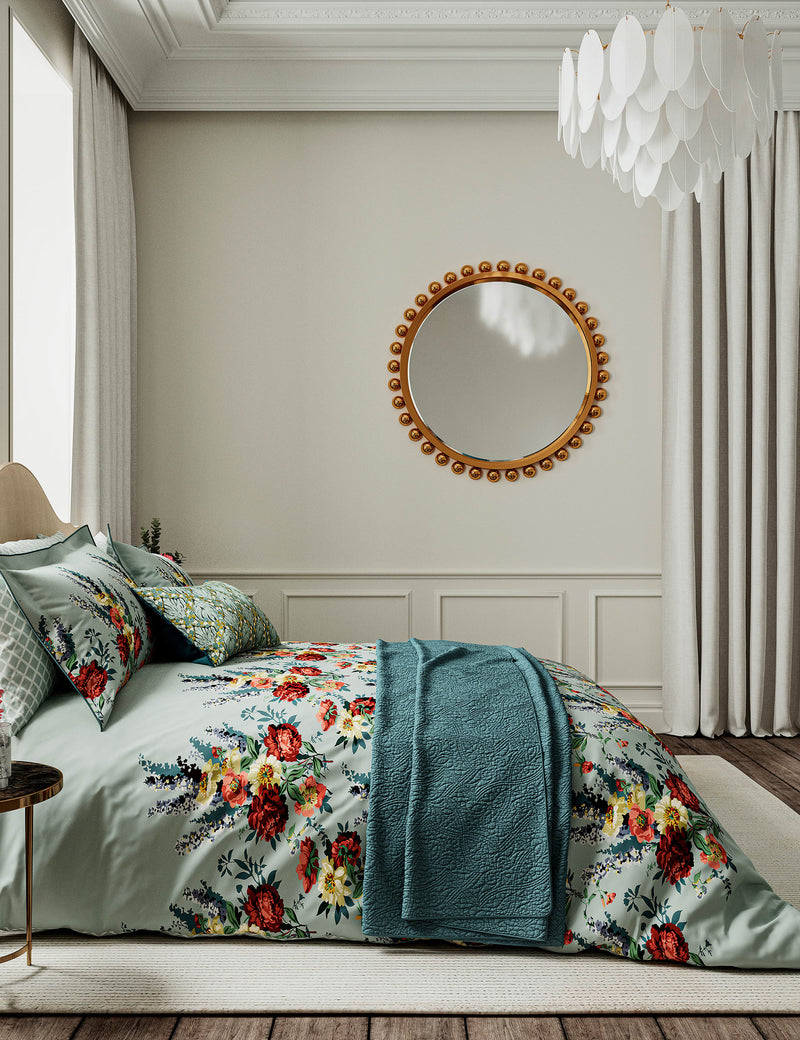 Botanical Harmony sateen bedding set (British brand)