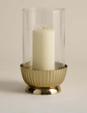 Scallop Metal Hurricane Candle Holder