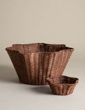 Scallop Rattan Bowl Decorative Storage 35 cm (British brand)