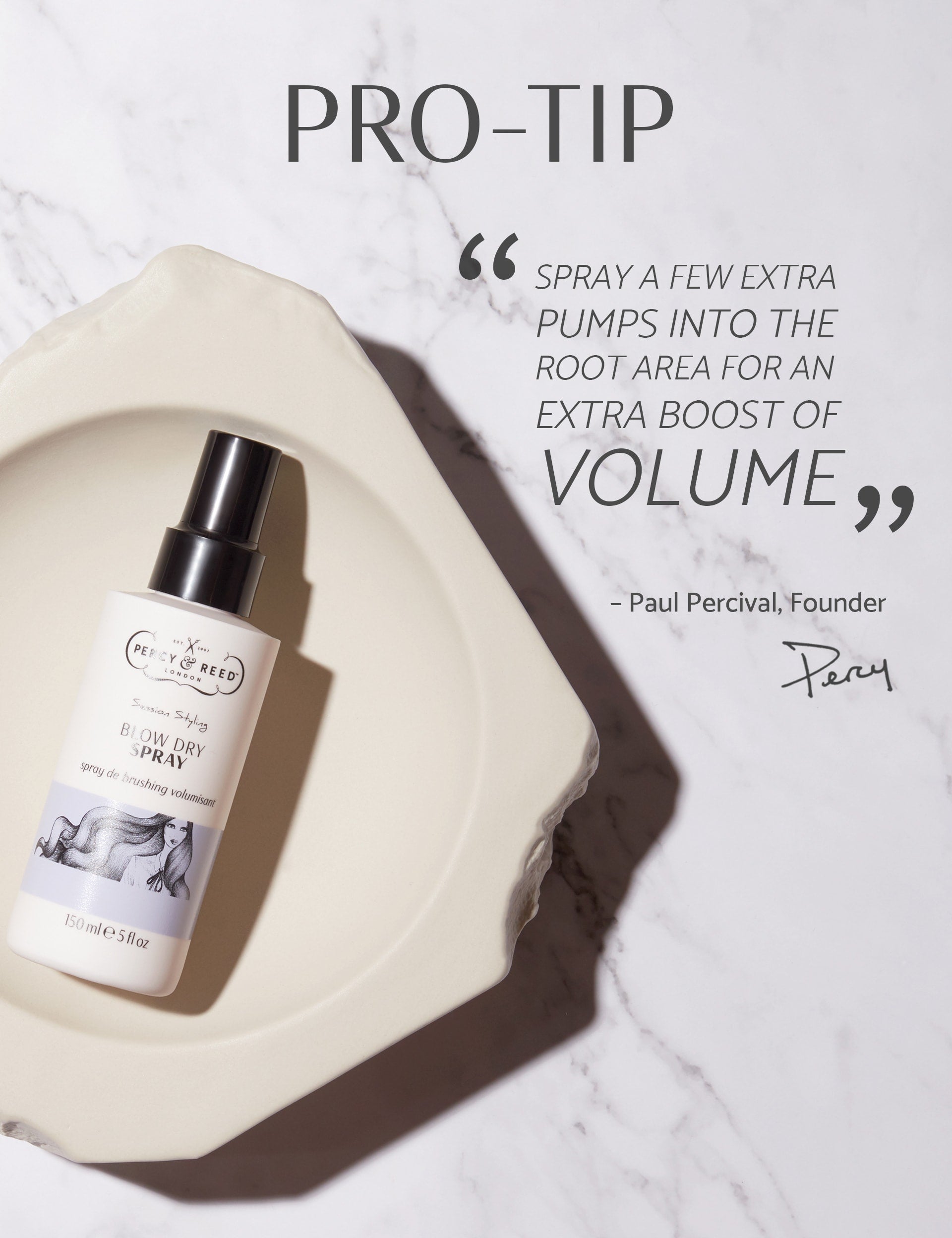 Percy & Reed blow dry spray 150ml (British brand)