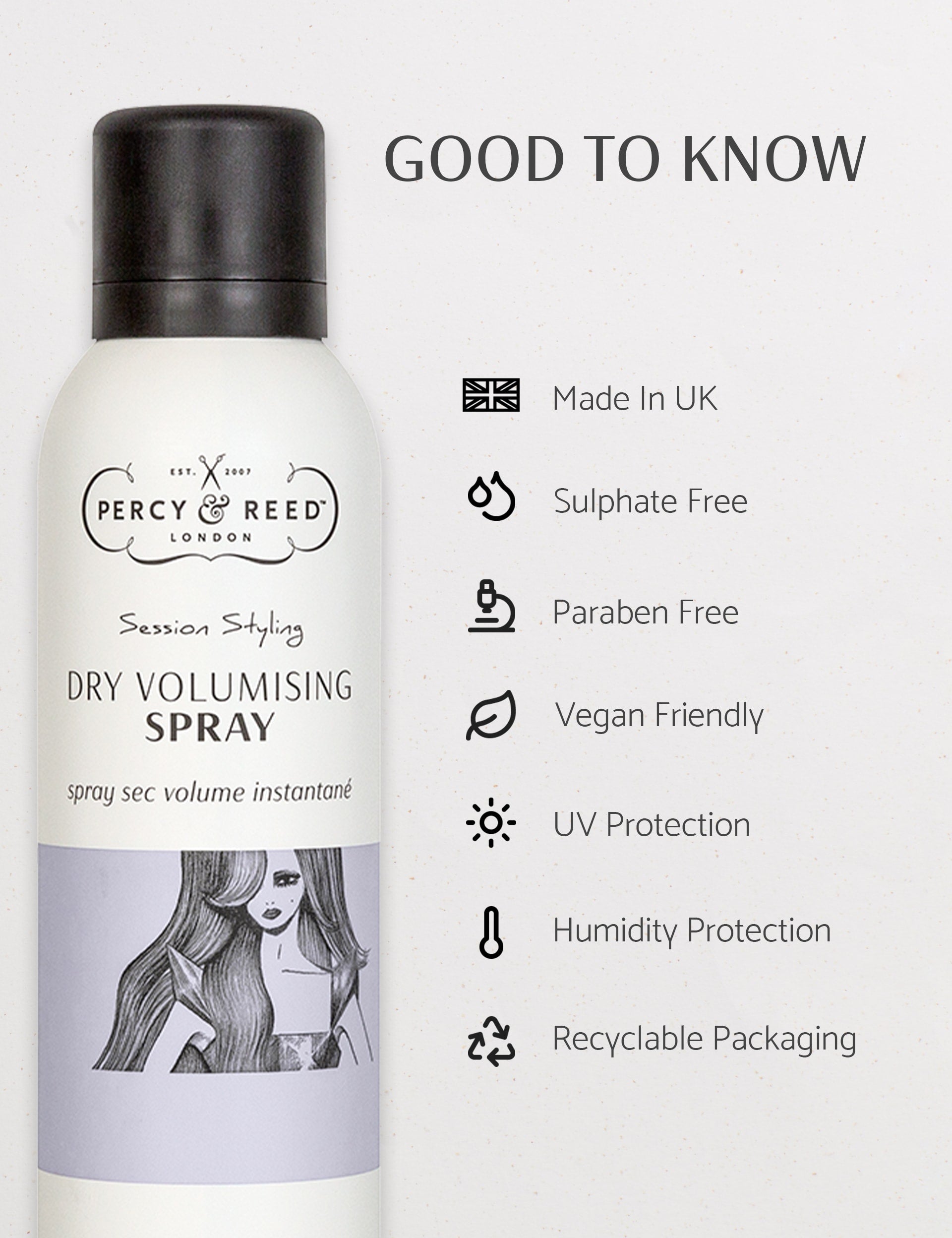 Percy & Reed dry volumising spray 200ml (British brand)