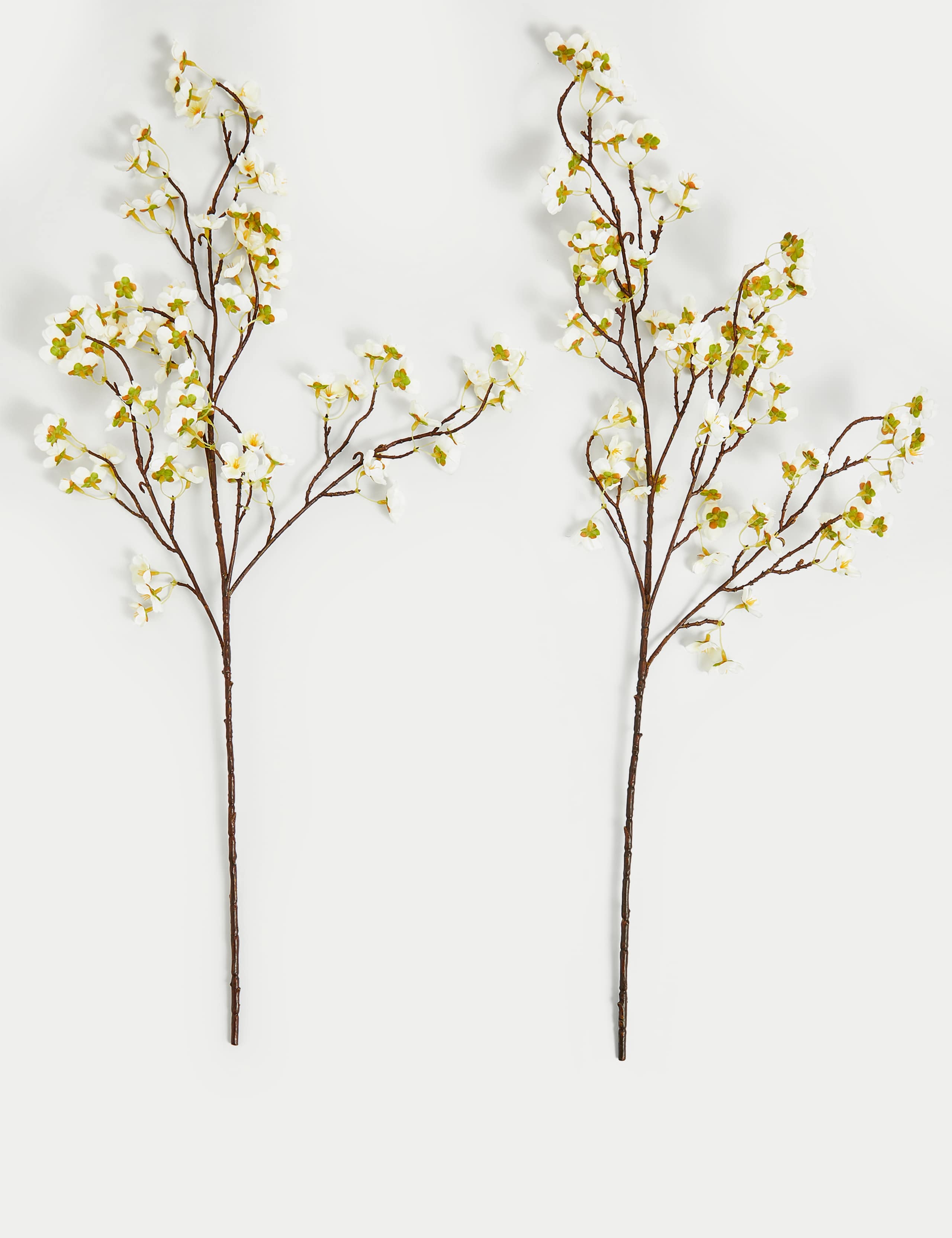 Set of 2 artificial cherry blossom stems 100 cm long (British brand)
