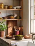 Ceramic ribbed nesting mixing bowls set of 2 (British brand)