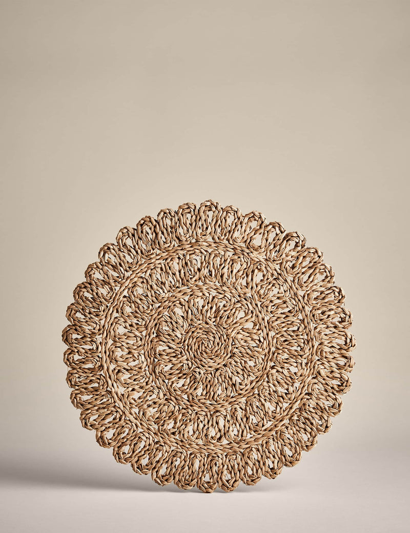 Floral rattan placemats set of 2 (British brand)