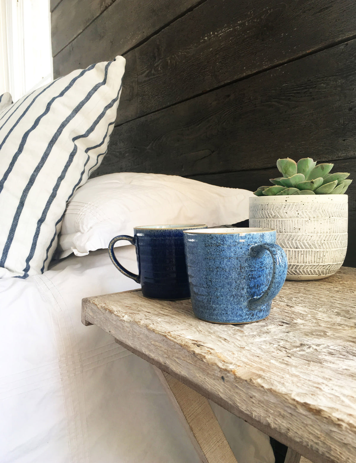 Studio Blue ridged mugs set of 2 (British brand)