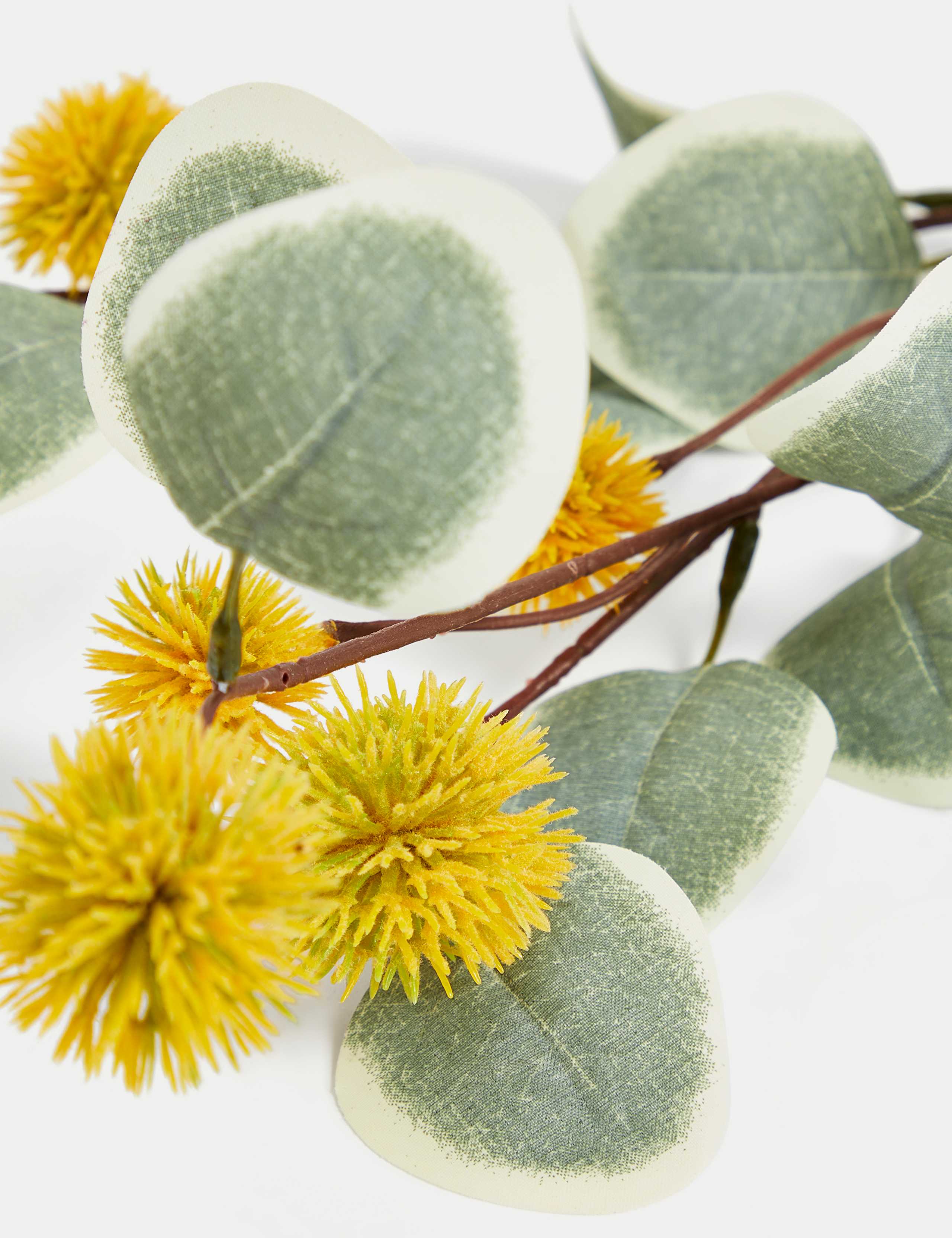 Set of 3 artificial eucalyptus single stems (British brand)