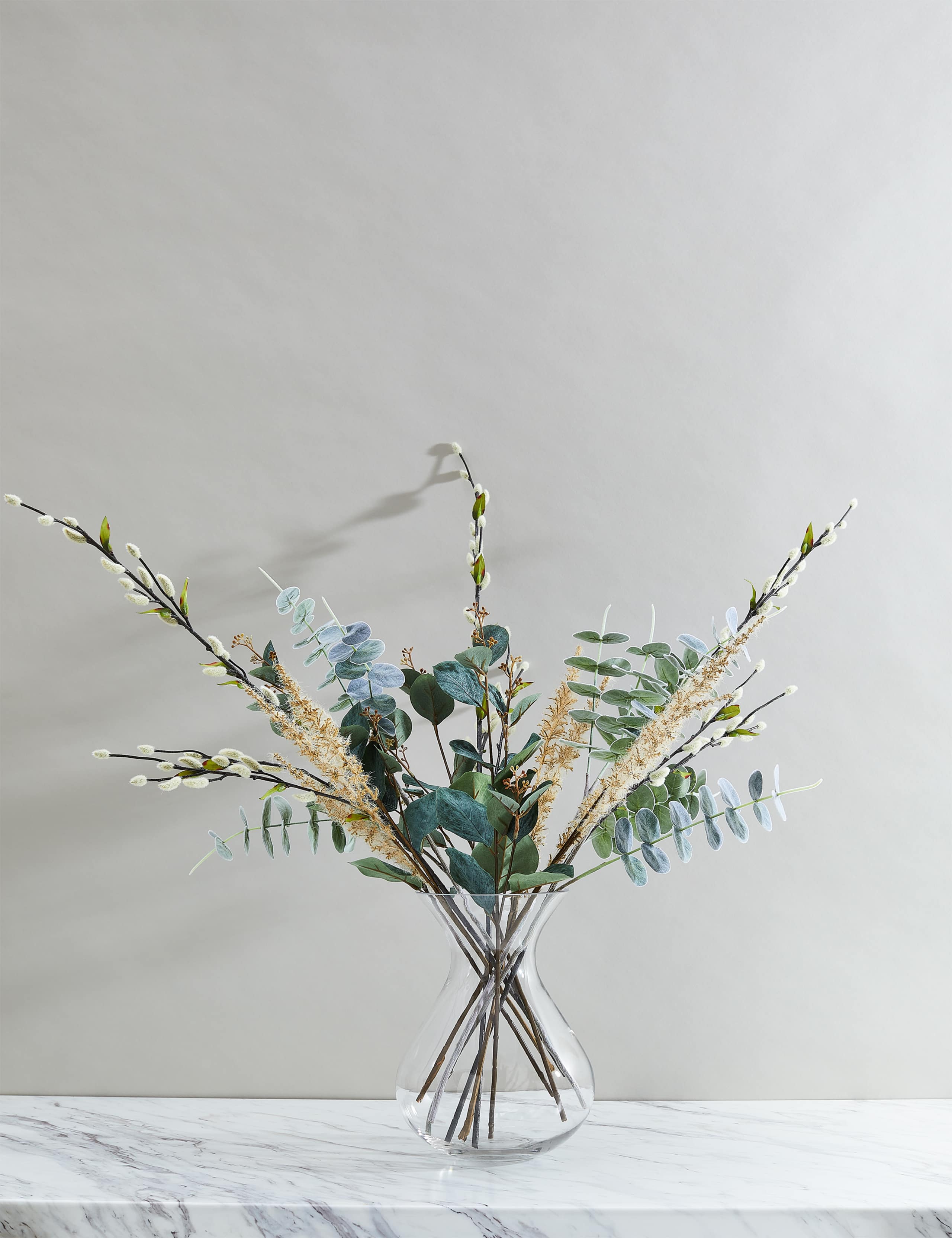 Set of three artificial willow single stems, 91.4 cm tall (British brand)