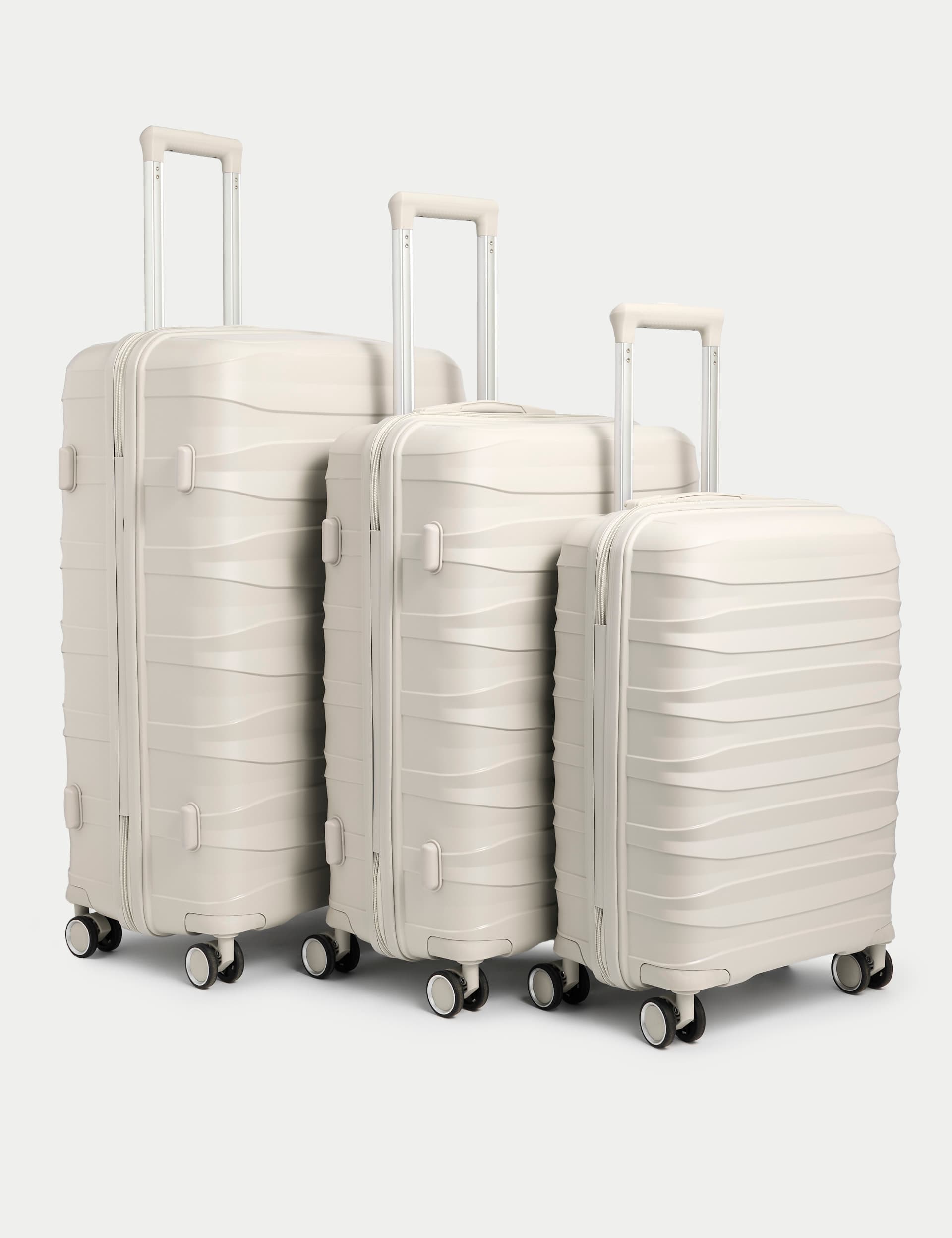 Porto 4 wheel hard shell suitcase 3-piece set, imported from the UK