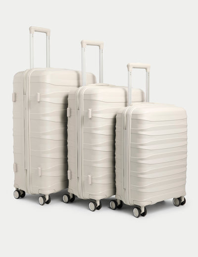 Porto 4 Wheel Hard Shell Suitcase 3-Piece Set