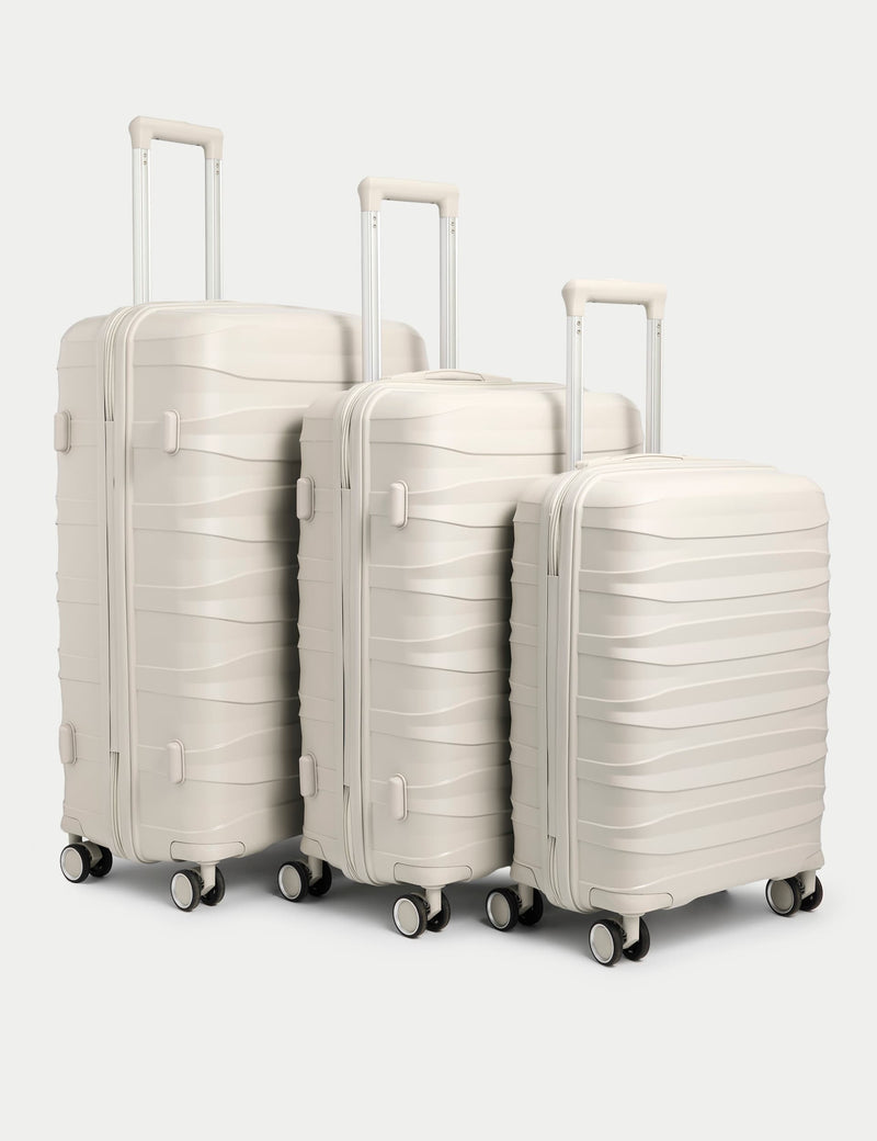 Porto 4 wheel hard shell suitcase 3-piece set, imported from the UK