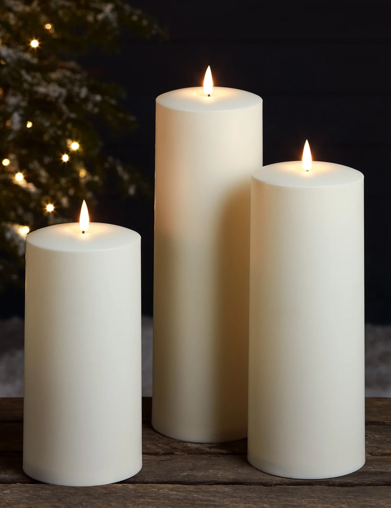 Set of 3 TruGlow® Waterproof Outdoor Candles