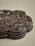 Set of 4 Beaded Scallop Coasters (British brand)
