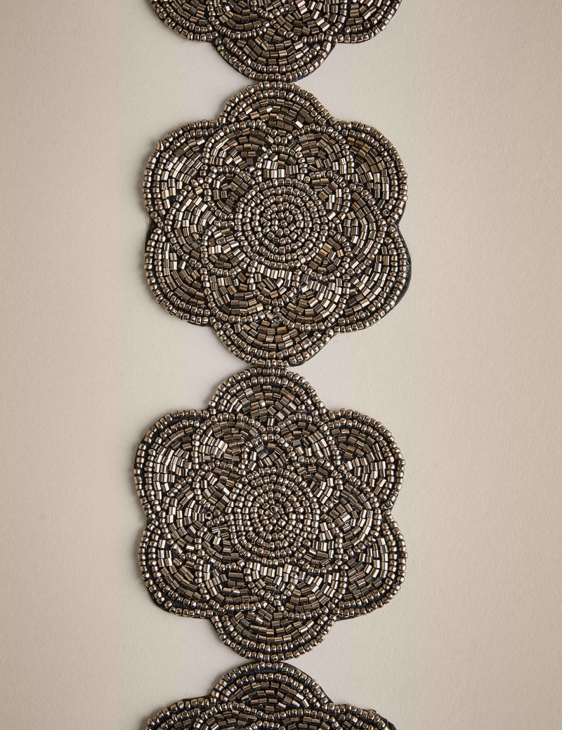 Set of 4 Beaded Scallop Coasters (British brand)