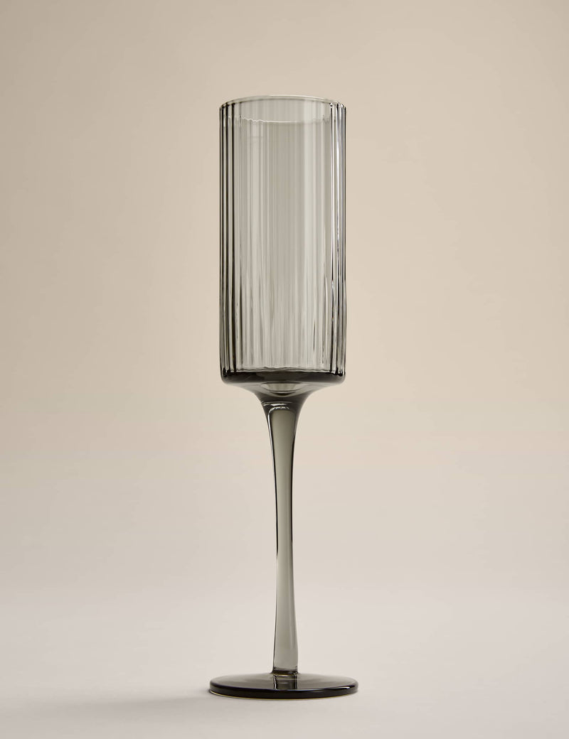 Celine ribbed champagne flutes set of 4 (British brand)