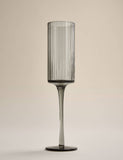 Celine ribbed champagne flutes set of 4 (British brand)