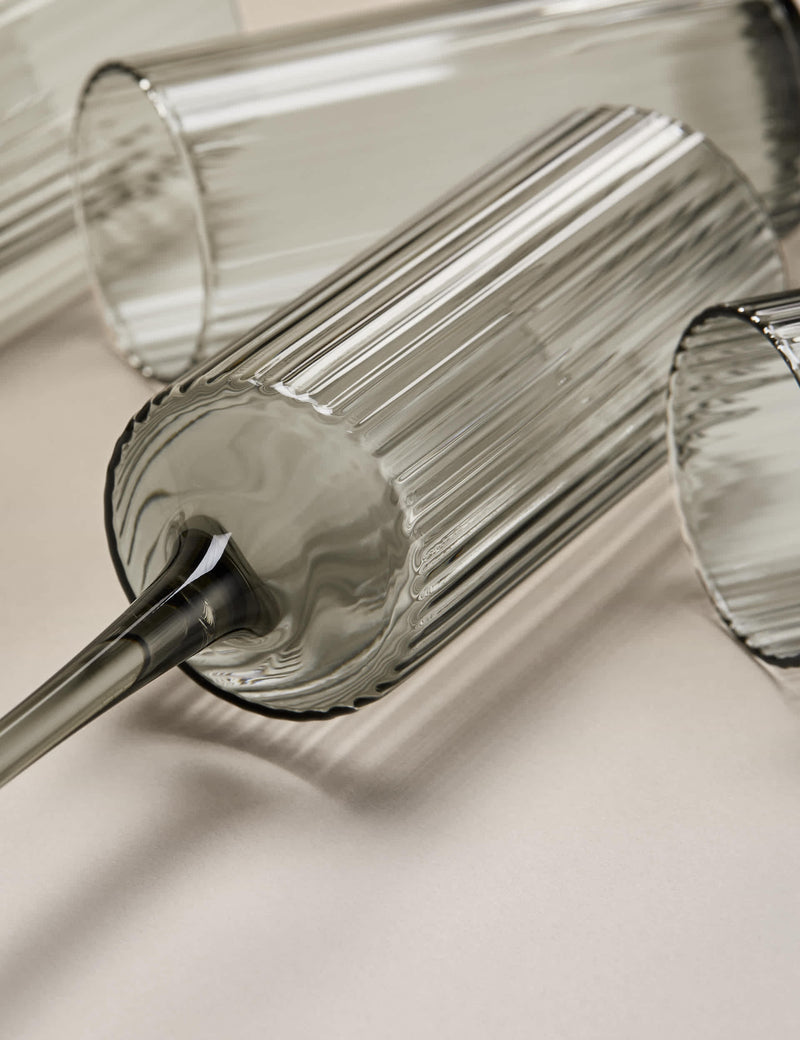 Celine ribbed champagne flutes set of 4 (British brand)