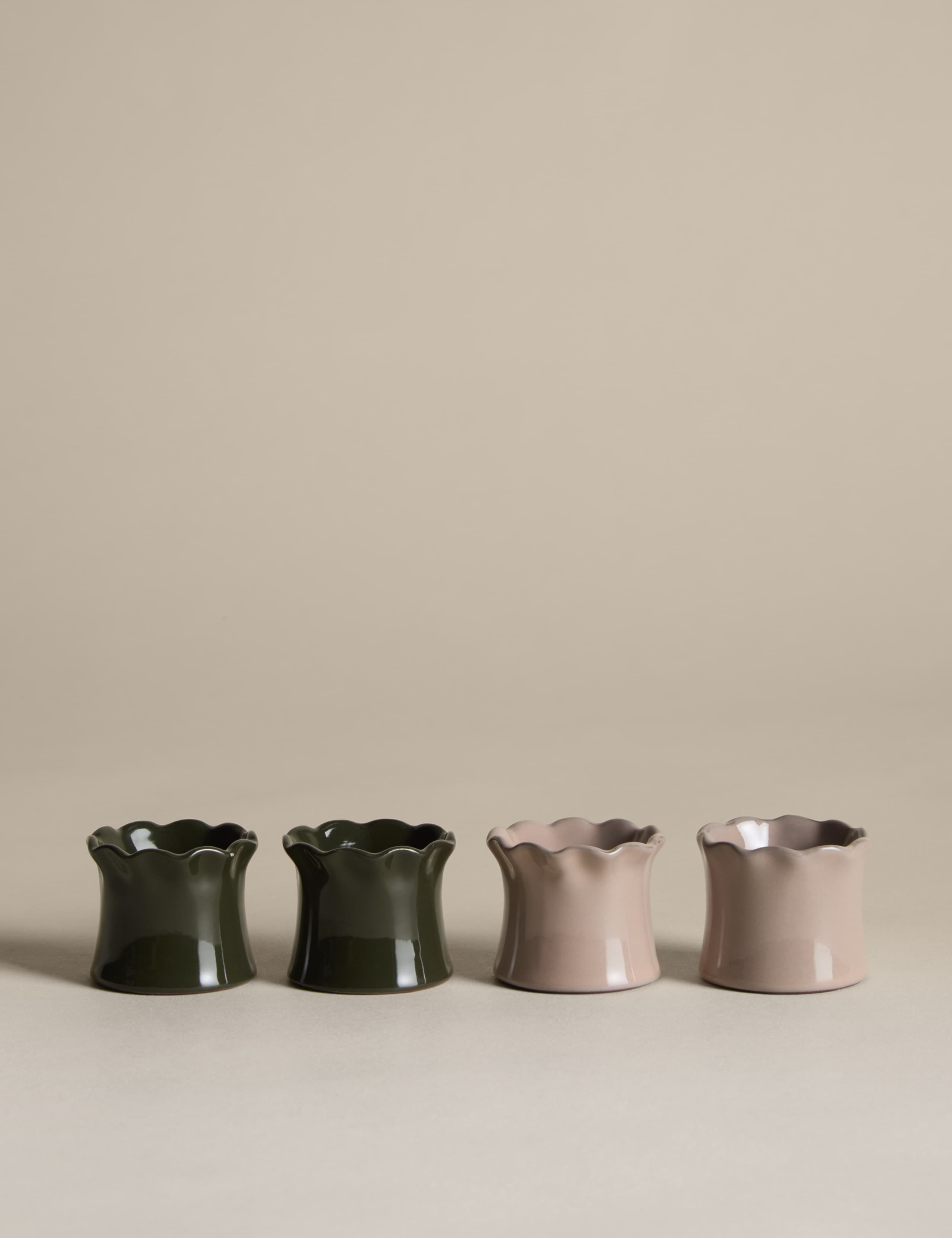 Ceramic napkin rings set of 4 (British brand)