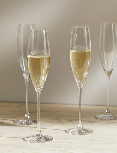 Crystal Champagne Flutes Set of 4